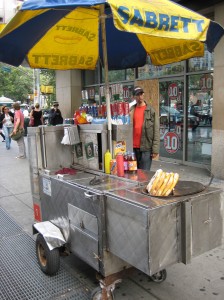 By rollingrck (originally posted to Flickr as NYC Hotdog cart 01) [CC BY 2.0], via Wikimedia Commons