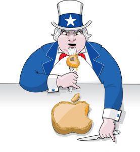 Uncle Sam Could Eat A Lot of Apples